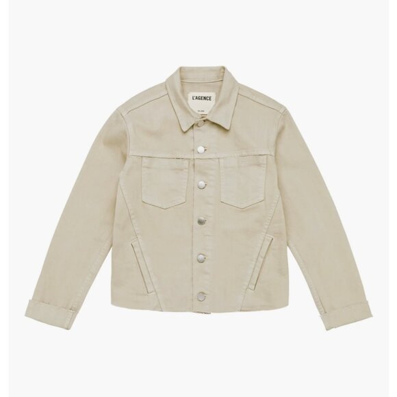 L'AGENCE - Janelle Raw Cut Slim Denim Jacket - Picture 4 of 4